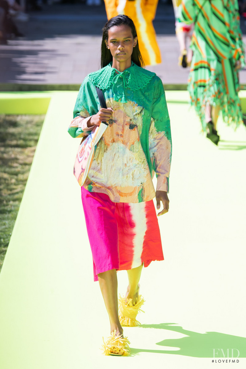 Natalia Montero featured in  the MSGM fashion show for Spring/Summer 2020