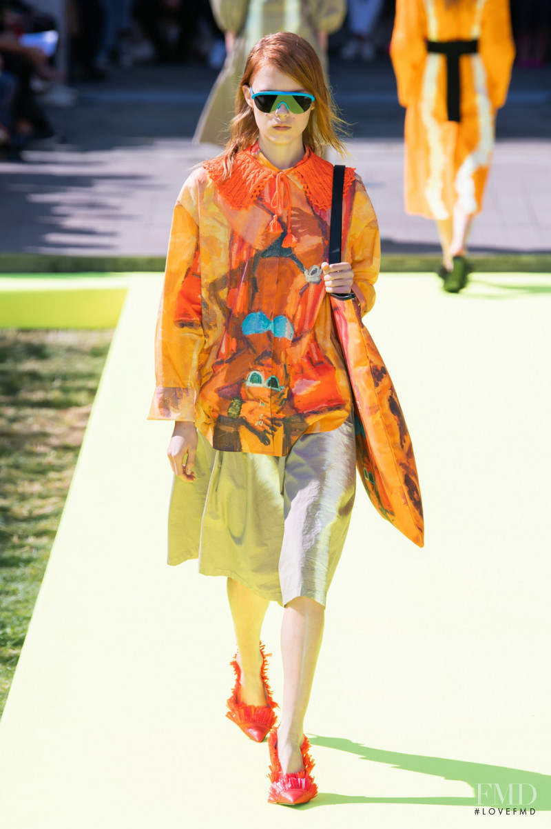 Yeva Podurian featured in  the MSGM fashion show for Spring/Summer 2020