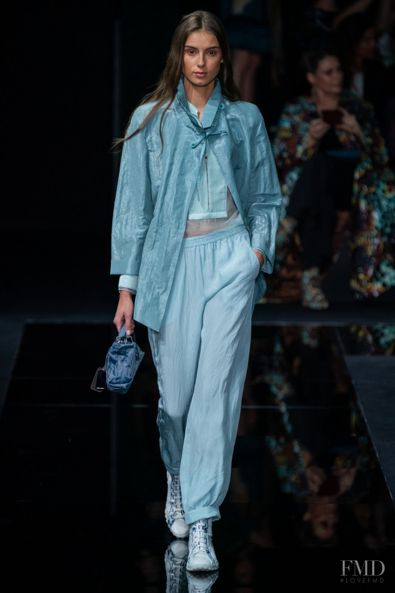 Laura Kerodaite featured in  the Emporio Armani fashion show for Spring/Summer 2020