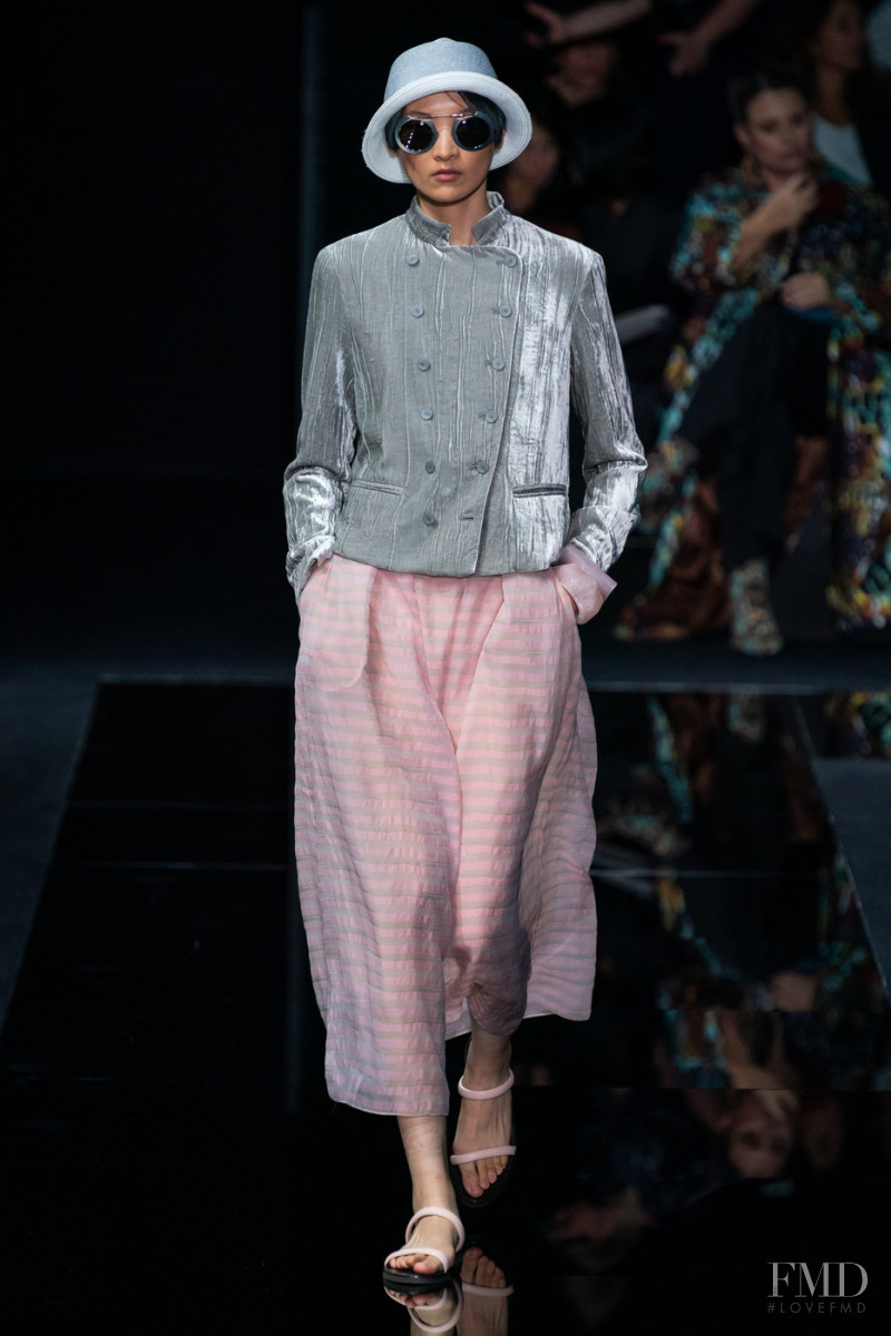 Qin Lei featured in  the Emporio Armani fashion show for Spring/Summer 2020