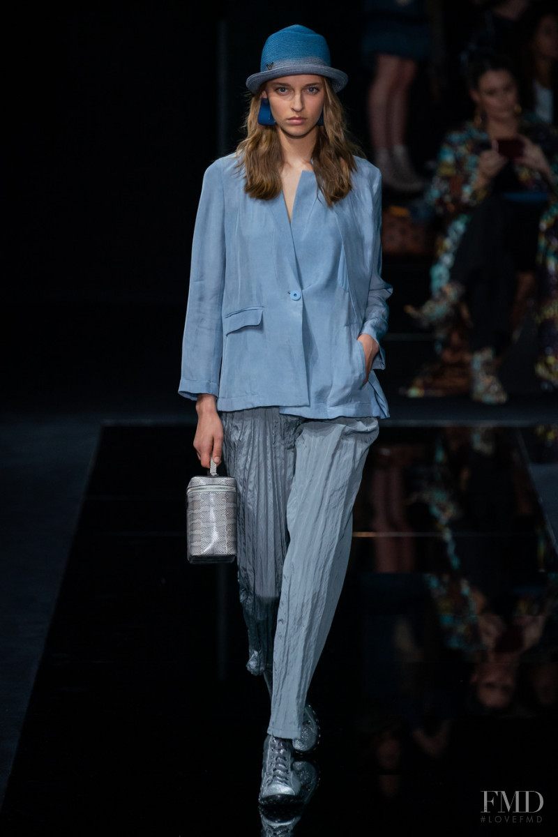 Merel Zoet featured in  the Emporio Armani fashion show for Spring/Summer 2020