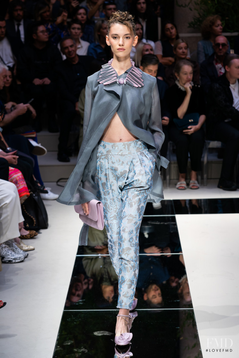 Ksenia Korshunova featured in  the Giorgio Armani fashion show for Spring/Summer 2020