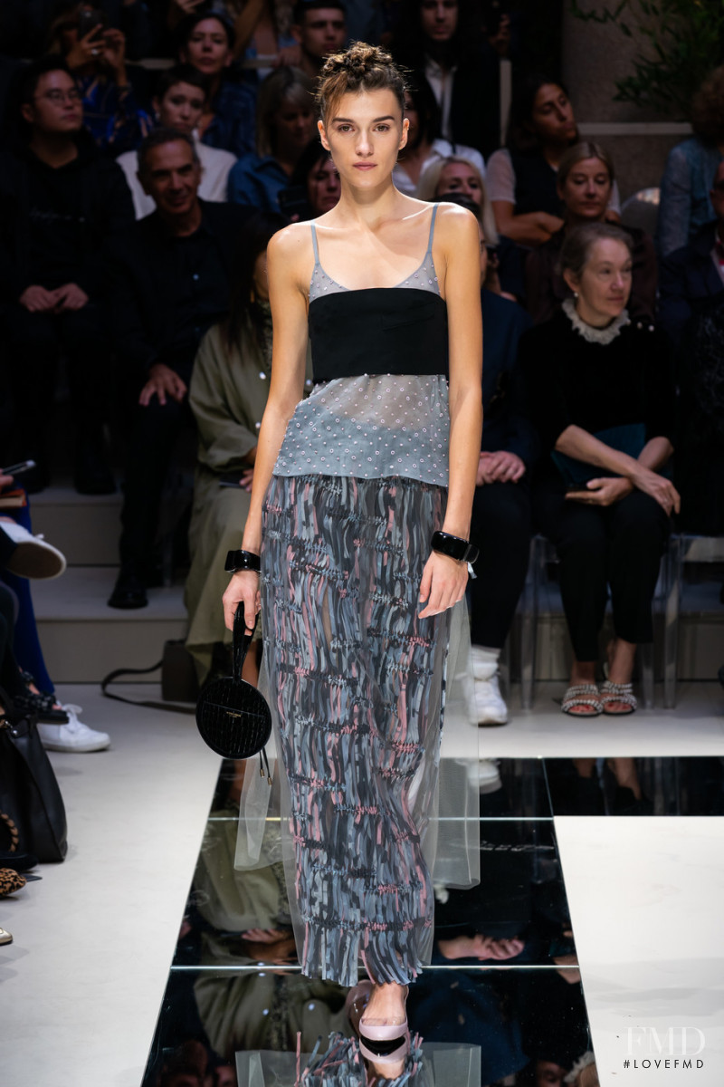 Irina Djuranovic featured in  the Giorgio Armani fashion show for Spring/Summer 2020