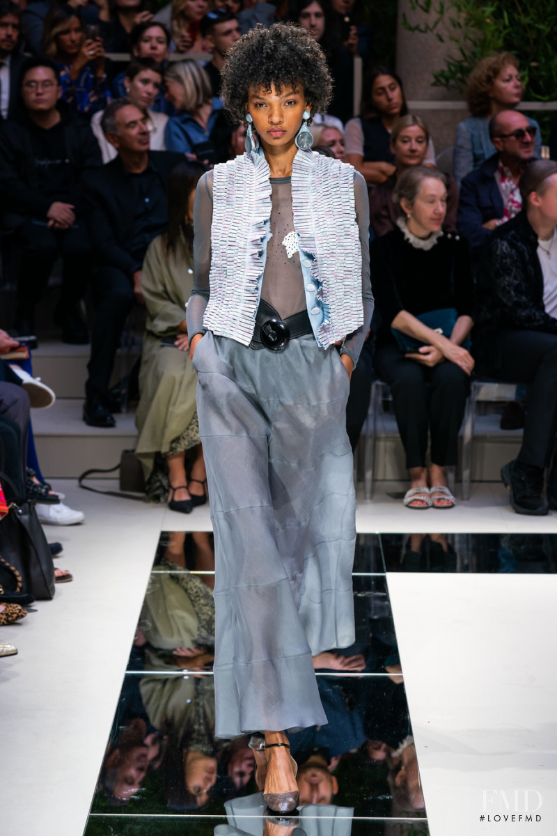 Djenice Duarte Silva featured in  the Giorgio Armani fashion show for Spring/Summer 2020