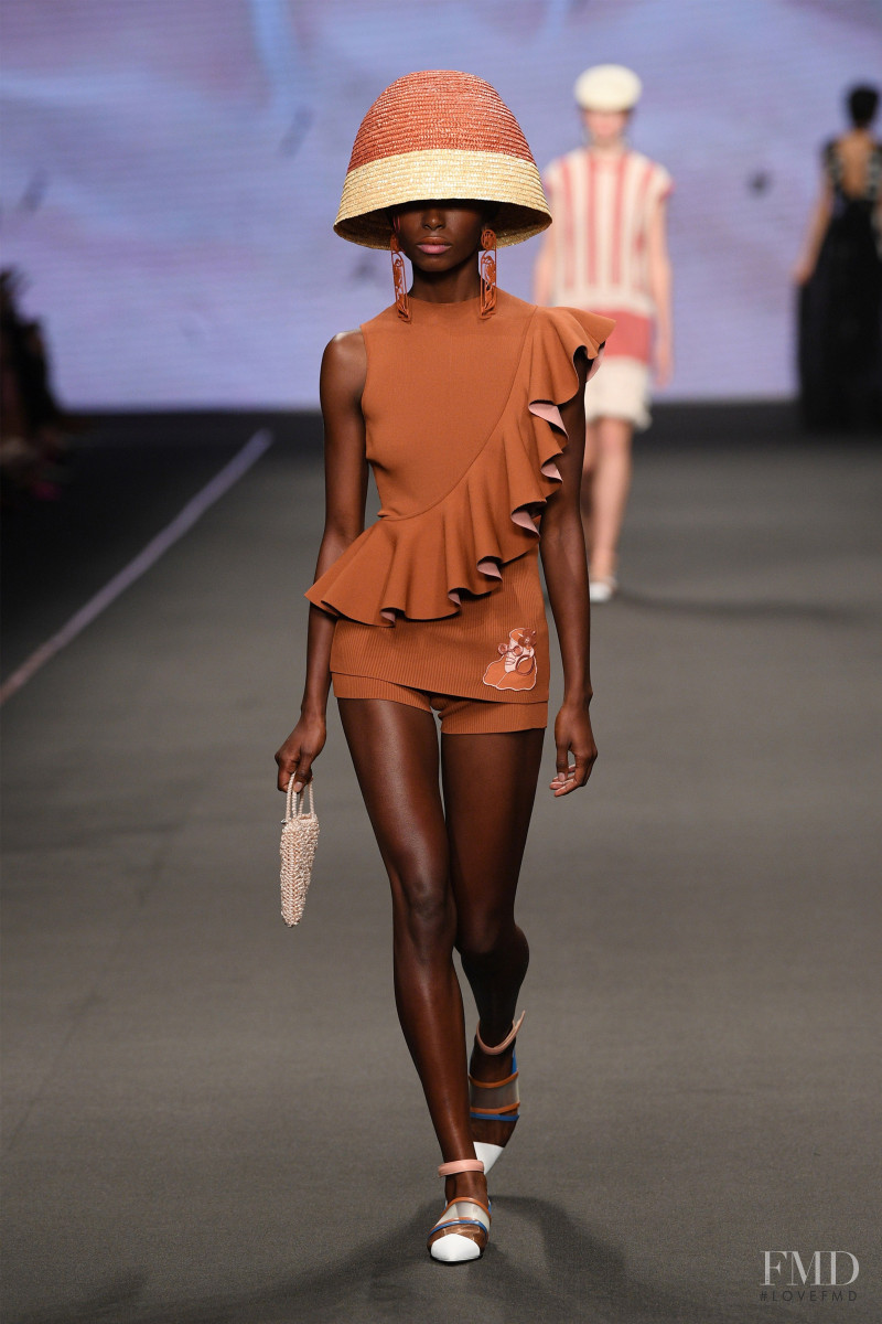 Vaquel Tyies featured in  the Anteprima fashion show for Spring/Summer 2020