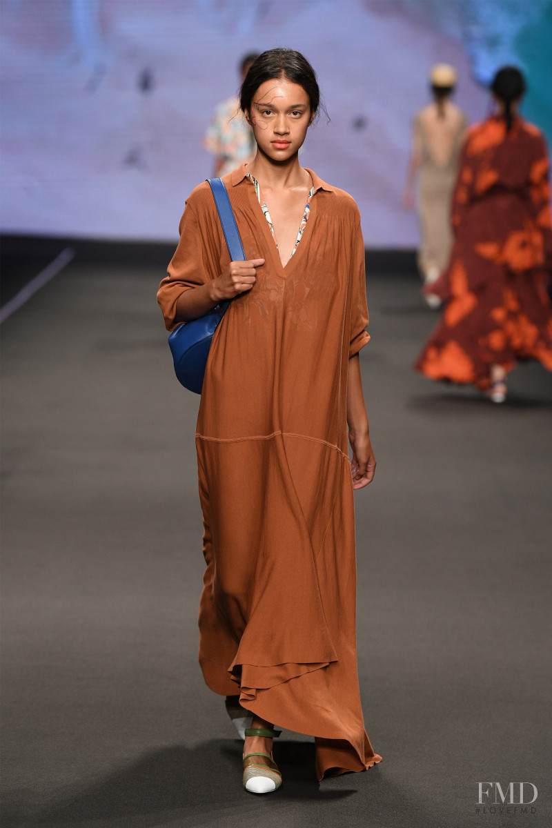 Mara Kasanpawiro featured in  the Anteprima fashion show for Spring/Summer 2020