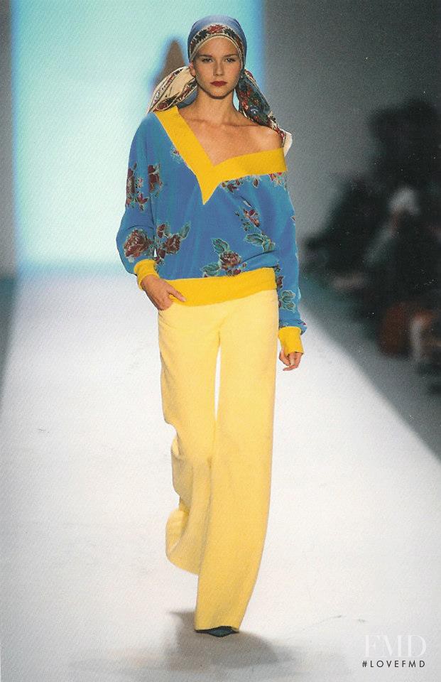 Nicola Breytenbach featured in  the Matthew Williamson fashion show for Autumn/Winter 2002