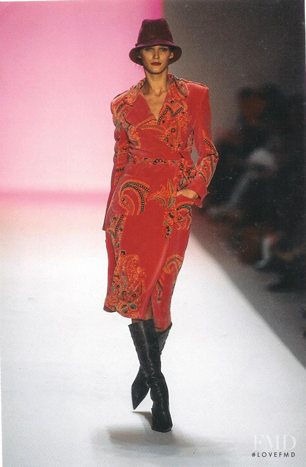 Carmen Kass featured in  the Matthew Williamson fashion show for Autumn/Winter 2002