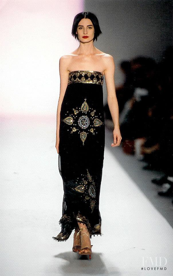 Erin O%Connor featured in  the Matthew Williamson fashion show for Autumn/Winter 2002