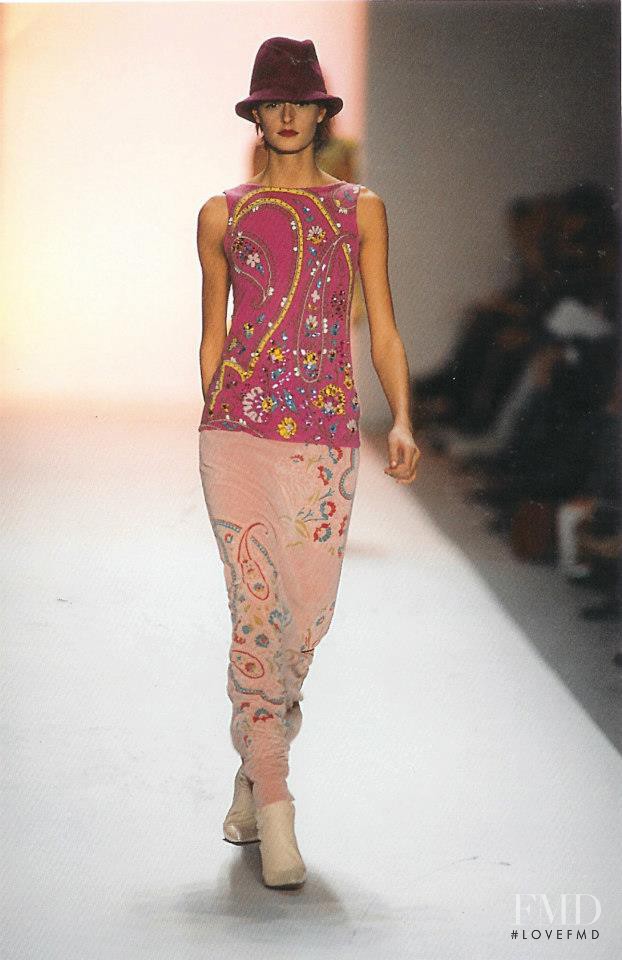 Jacquetta Wheeler featured in  the Matthew Williamson fashion show for Autumn/Winter 2002