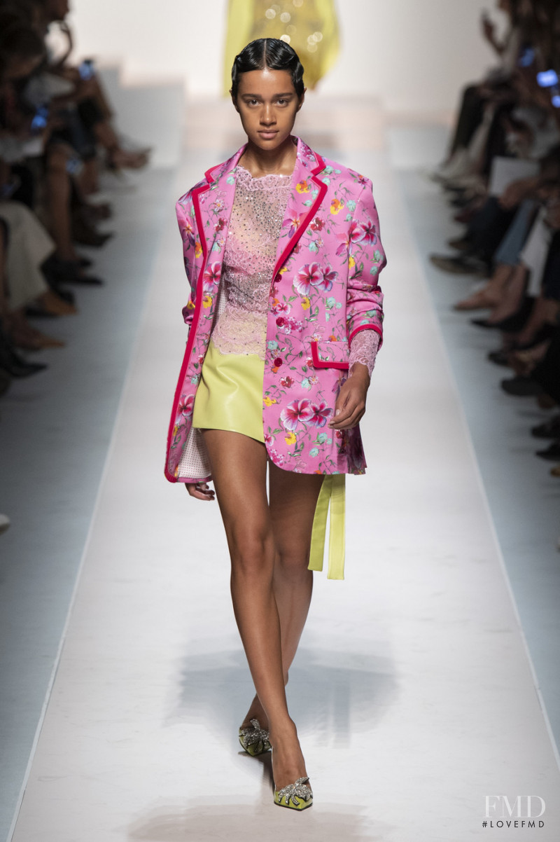 Mara Kasanpawiro featured in  the Ermanno Scervino fashion show for Spring/Summer 2020