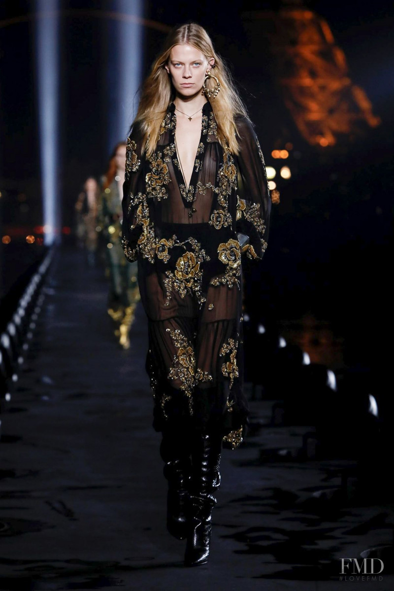 Lexi Boling featured in  the Saint Laurent fashion show for Spring/Summer 2020