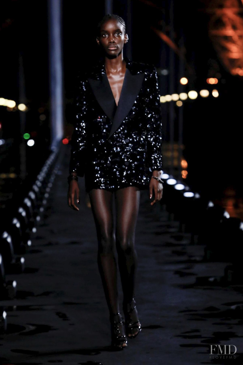 Maty Fall Diba featured in  the Saint Laurent fashion show for Spring/Summer 2020