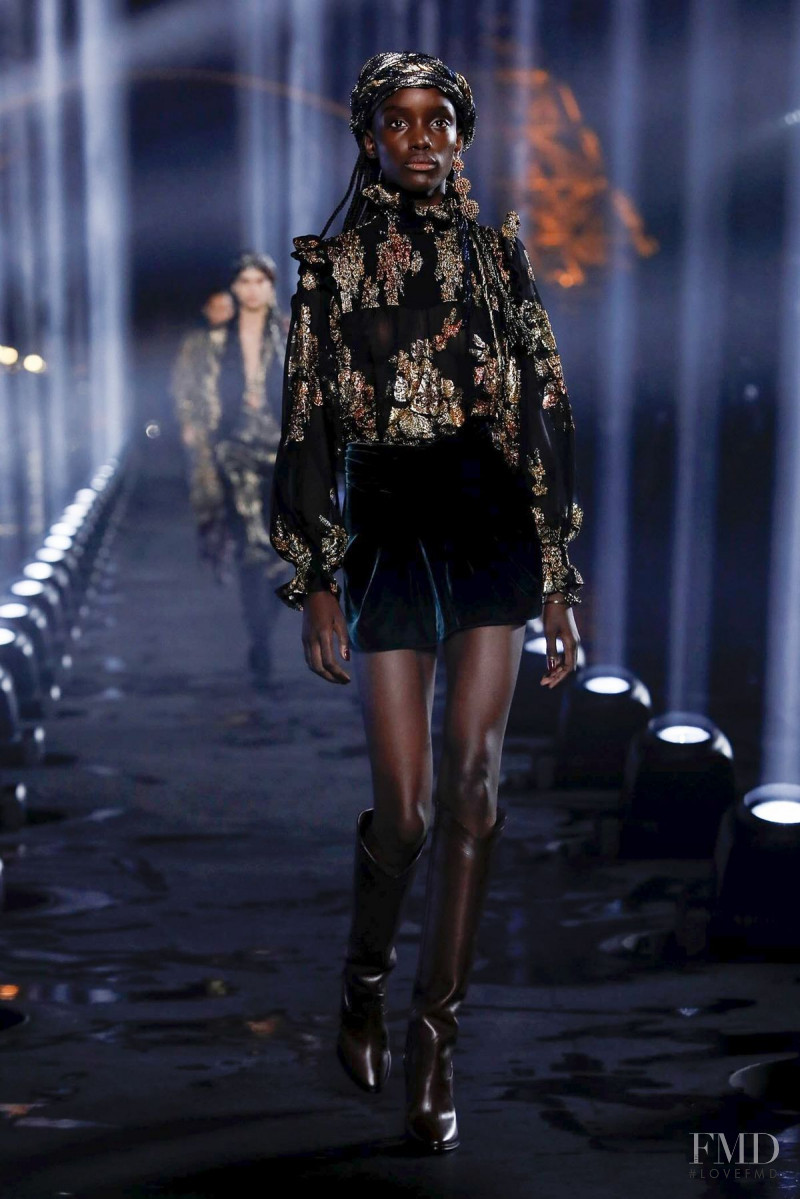 Maty Fall Diba featured in  the Saint Laurent fashion show for Spring/Summer 2020