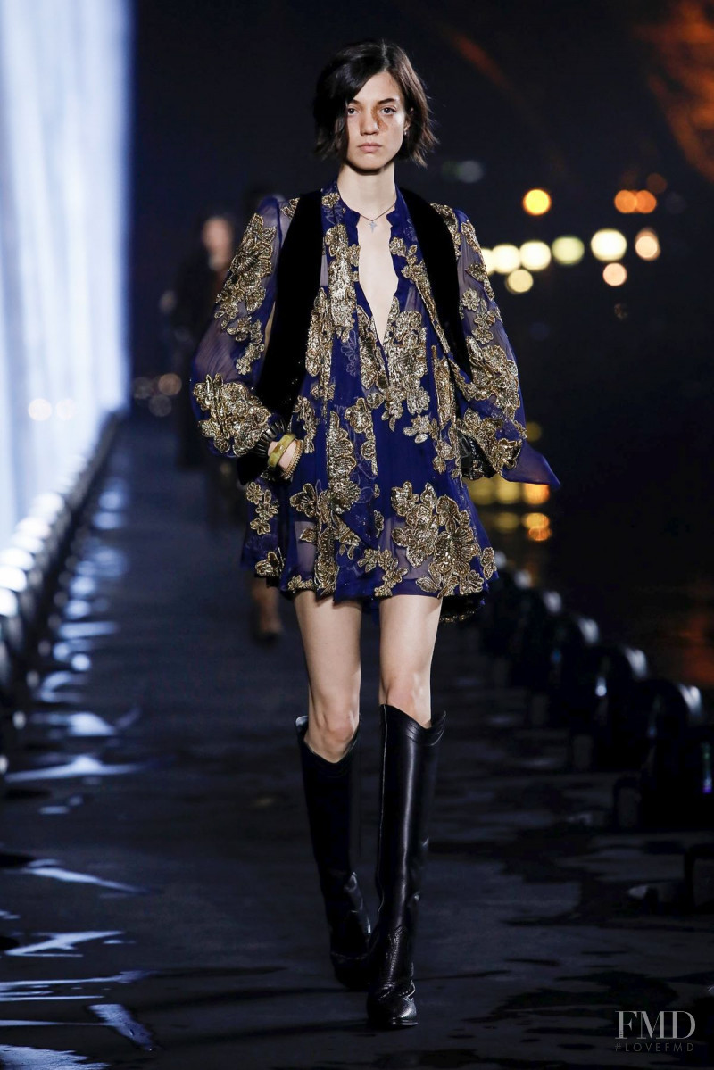 Daira Da Silva Pinto featured in  the Saint Laurent fashion show for Spring/Summer 2020