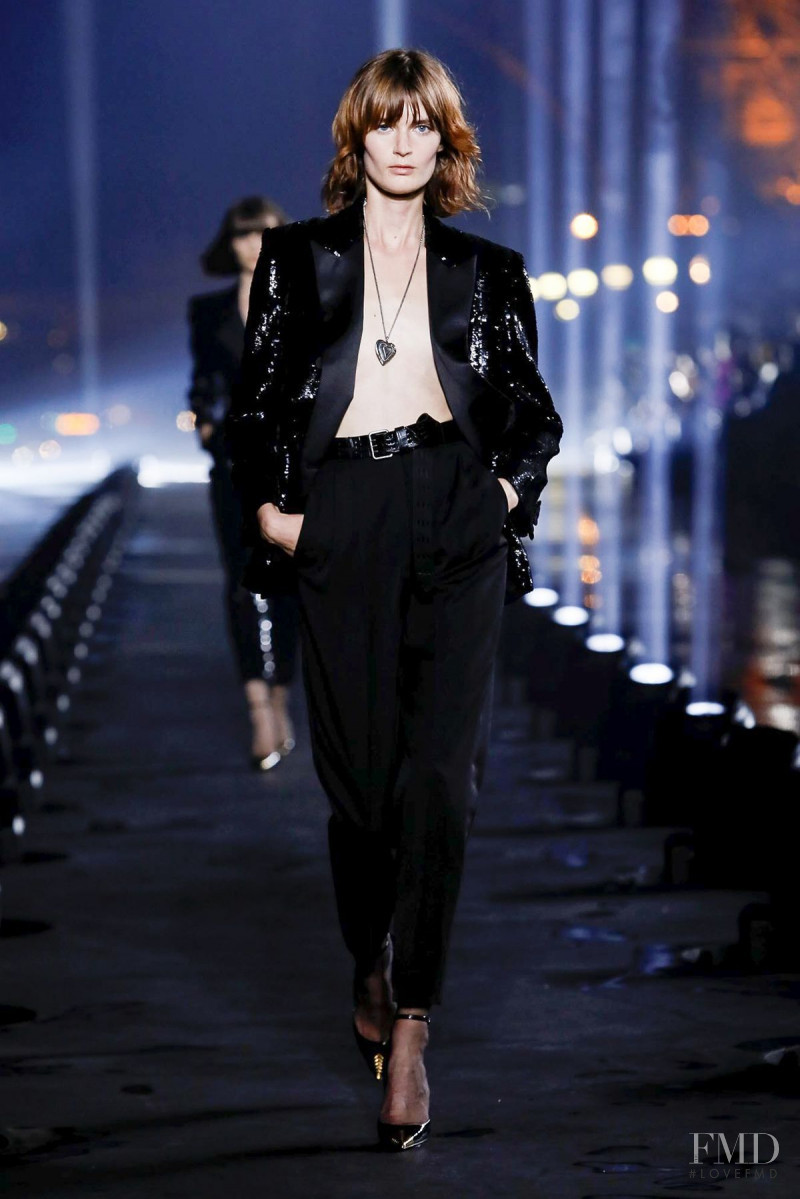 Elise Van Iterson featured in  the Saint Laurent fashion show for Spring/Summer 2020