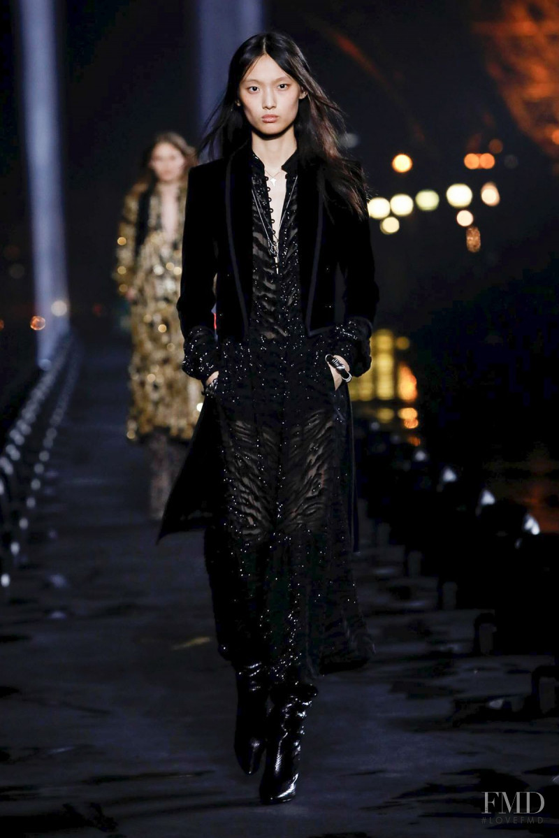 Tinglei Liu featured in  the Saint Laurent fashion show for Spring/Summer 2020