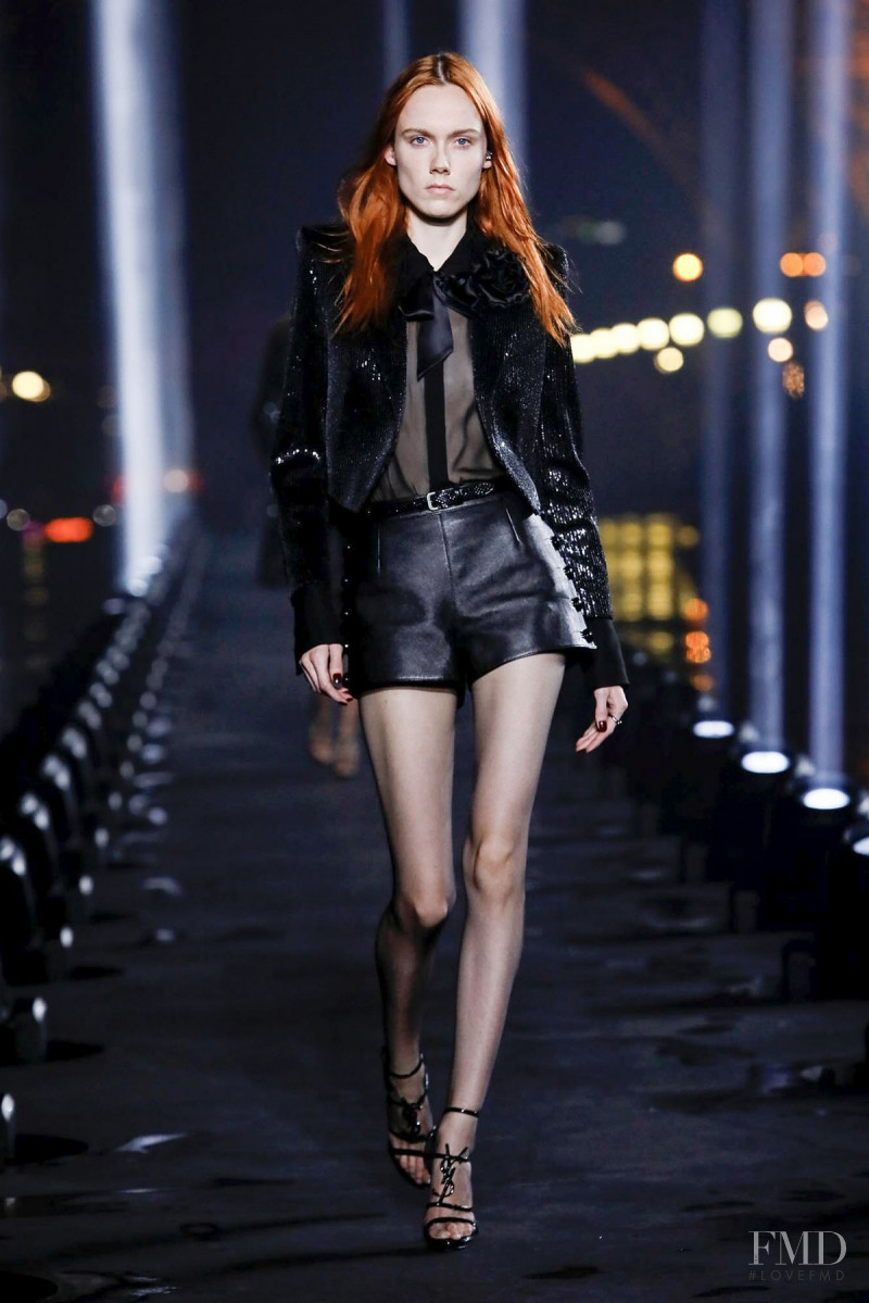 Kiki Willems featured in  the Saint Laurent fashion show for Spring/Summer 2020
