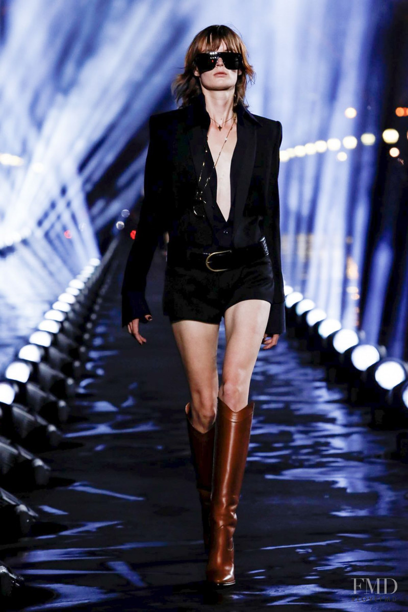 Elise Van Iterson featured in  the Saint Laurent fashion show for Spring/Summer 2020