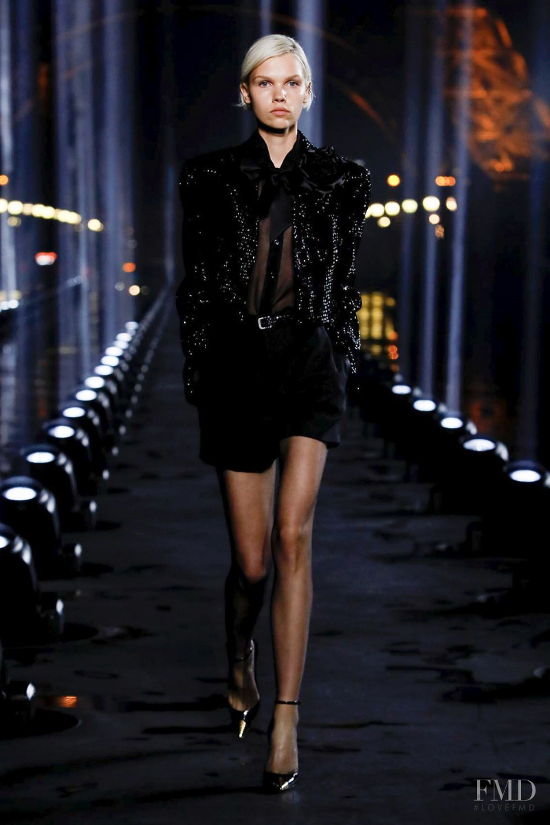 Kate Kina featured in  the Saint Laurent fashion show for Spring/Summer 2020