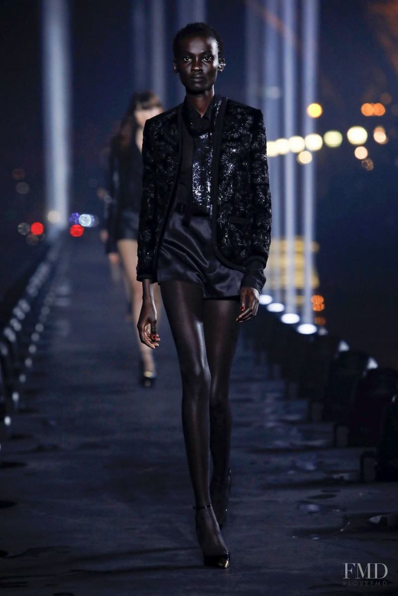 Aliet Sarah Isaiah featured in  the Saint Laurent fashion show for Spring/Summer 2020