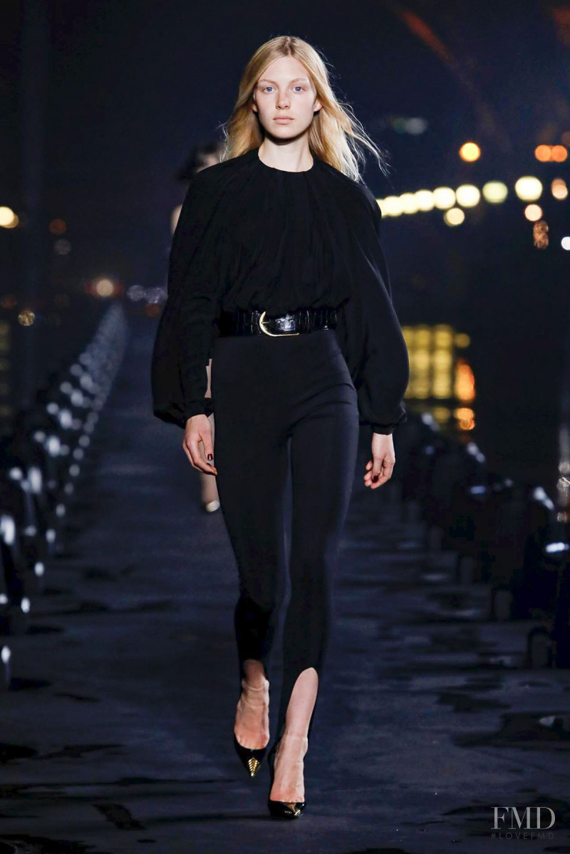Tes Linnenkoper featured in  the Saint Laurent fashion show for Spring/Summer 2020