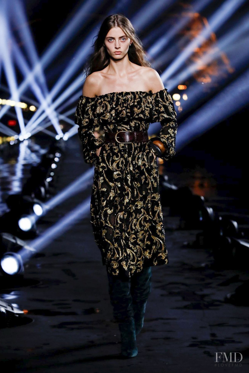 Patrycja Piekarska featured in  the Saint Laurent fashion show for Spring/Summer 2020
