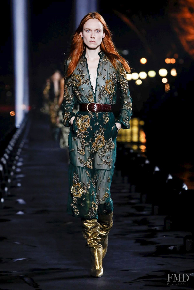Kiki Willems featured in  the Saint Laurent fashion show for Spring/Summer 2020
