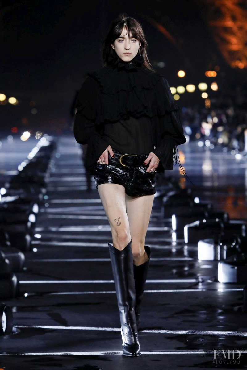 Zso Varju featured in  the Saint Laurent fashion show for Spring/Summer 2020
