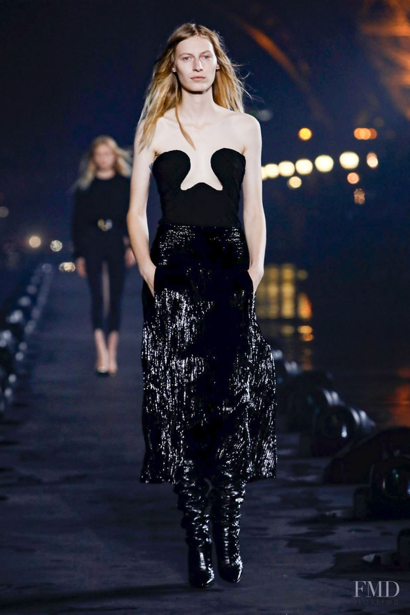 Julia Nobis featured in  the Saint Laurent fashion show for Spring/Summer 2020