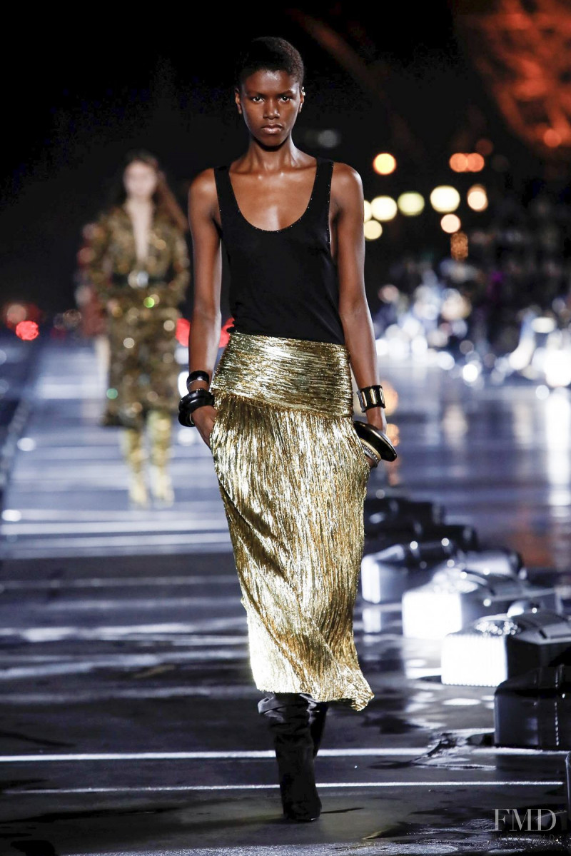 Yorgelis Marte featured in  the Saint Laurent fashion show for Spring/Summer 2020