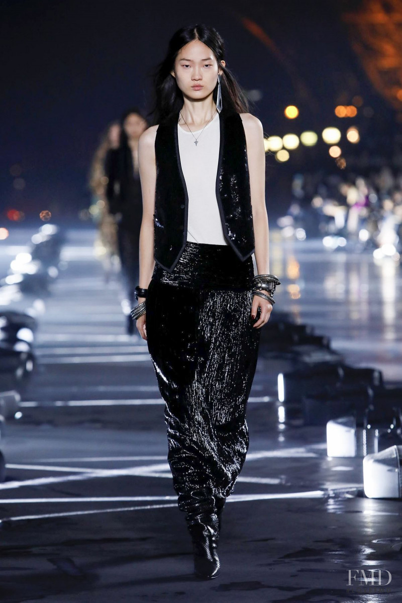 Hyun Ji Shin featured in  the Saint Laurent fashion show for Spring/Summer 2020