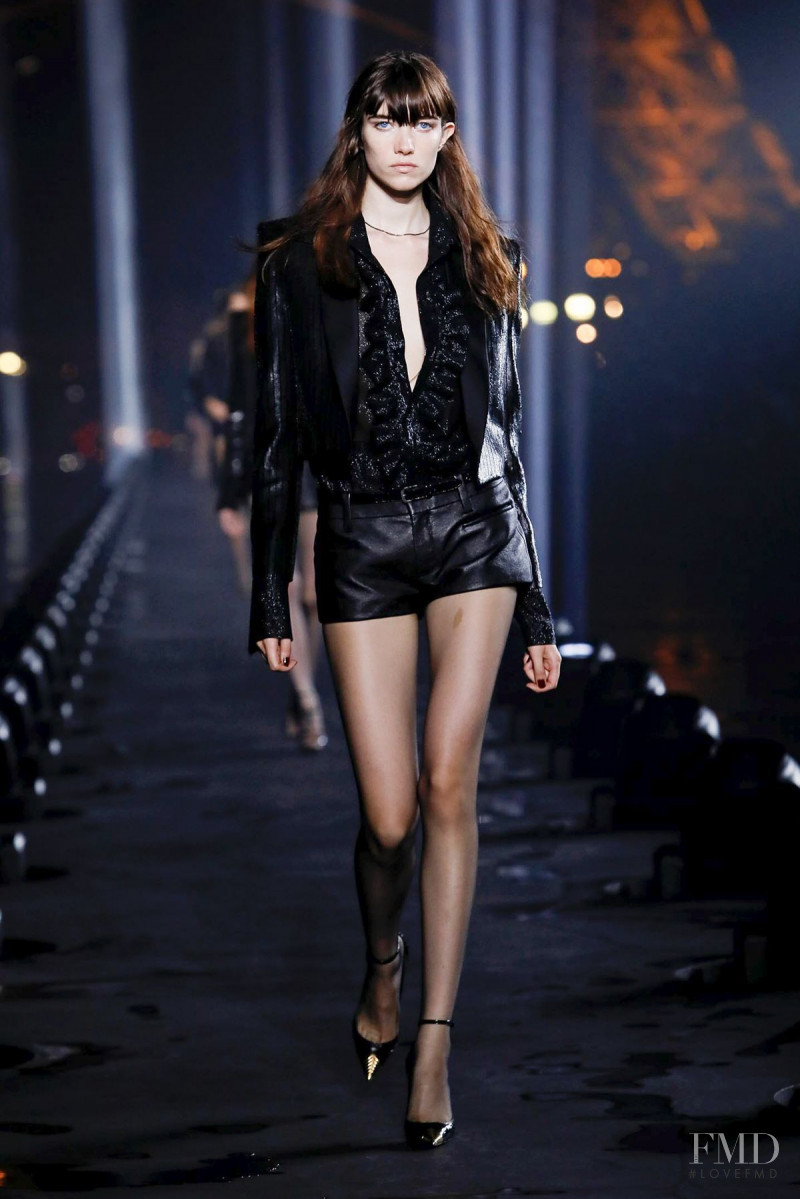 Grace Hartzel featured in  the Saint Laurent fashion show for Spring/Summer 2020