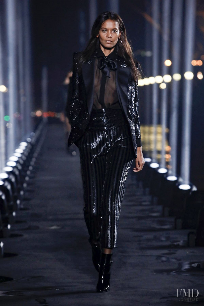 Liya Kebede featured in  the Saint Laurent fashion show for Spring/Summer 2020