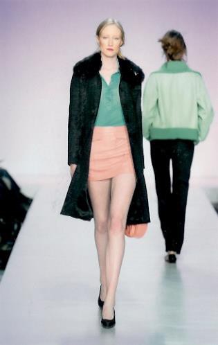 Jade Parfitt featured in  the Matthew Williamson fashion show for Autumn/Winter 2003