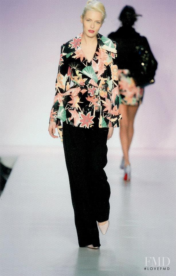 Rie Rasmussen featured in  the Matthew Williamson fashion show for Autumn/Winter 2003