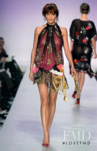 Helena Christensen featured in  the Matthew Williamson fashion show for Autumn/Winter 2003