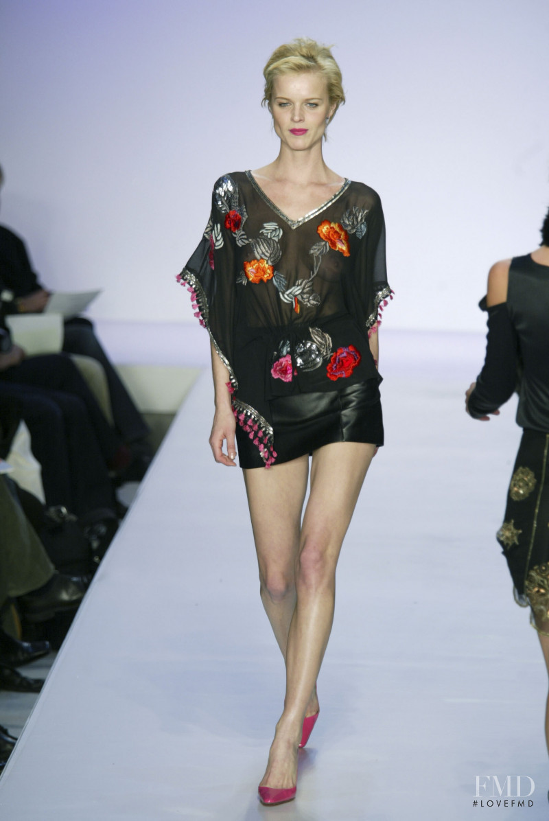 Eva Herzigova featured in  the Matthew Williamson fashion show for Autumn/Winter 2003