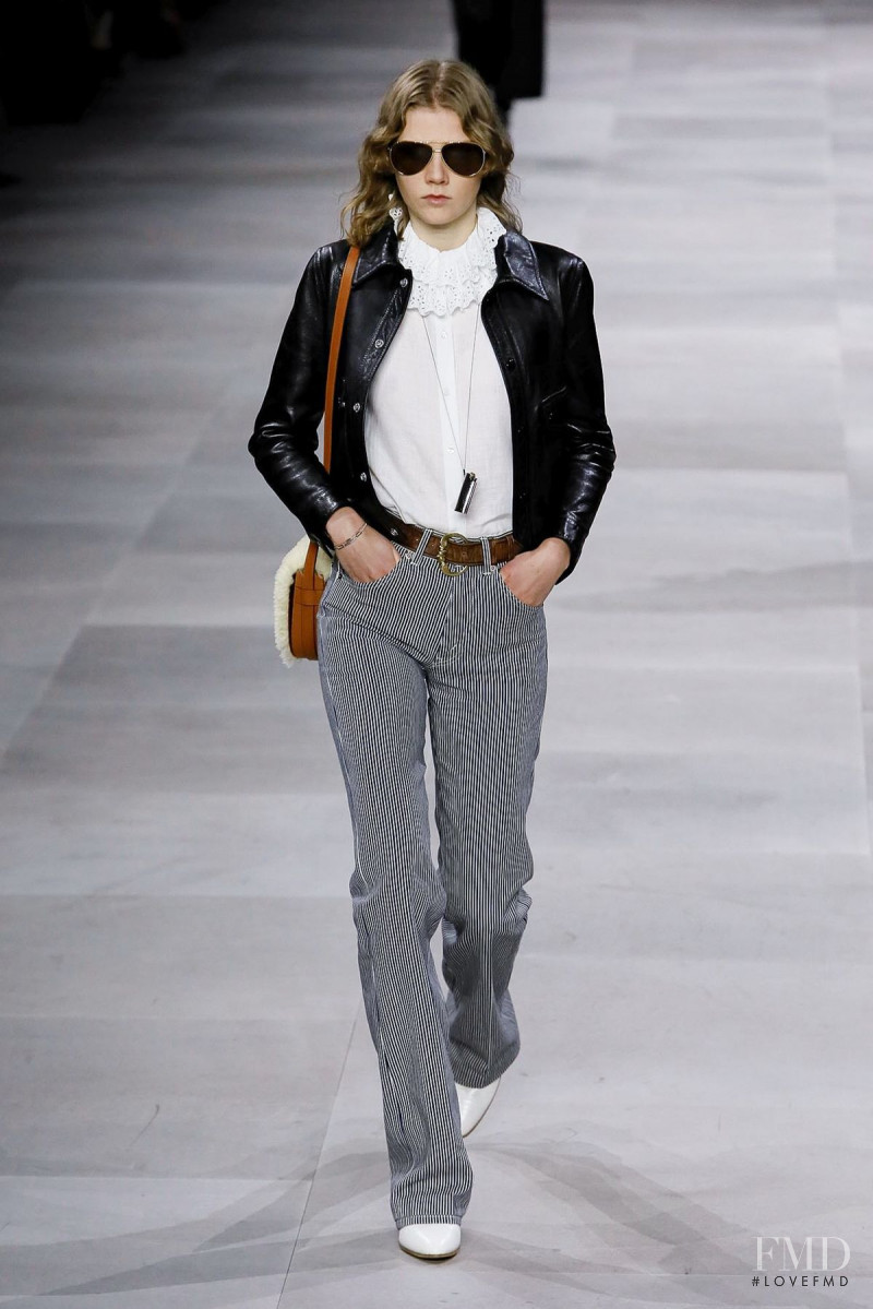 Marland Backus featured in  the Celine fashion show for Spring/Summer 2020