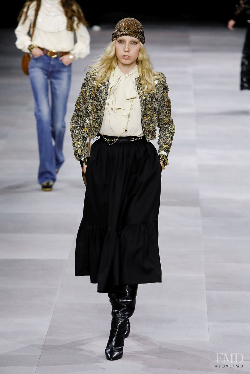 Sonia Komarova featured in  the Celine fashion show for Spring/Summer 2020