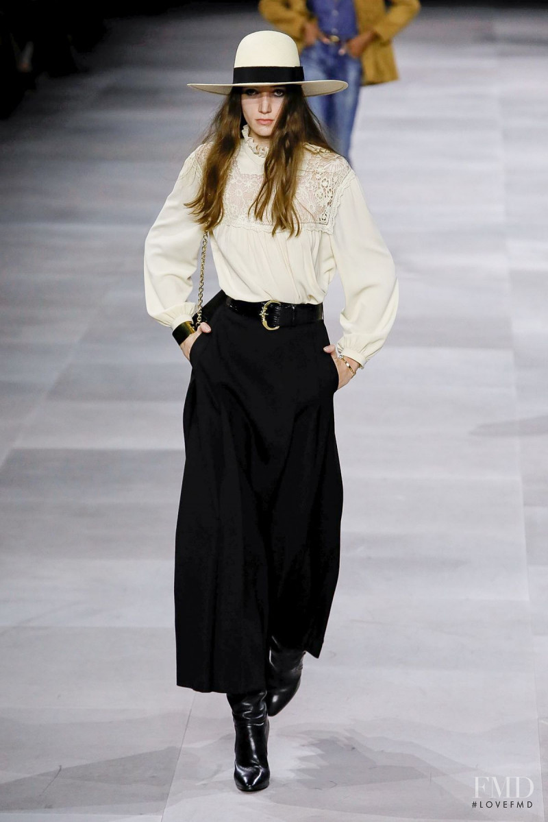 Natalia Trnkova featured in  the Celine fashion show for Spring/Summer 2020