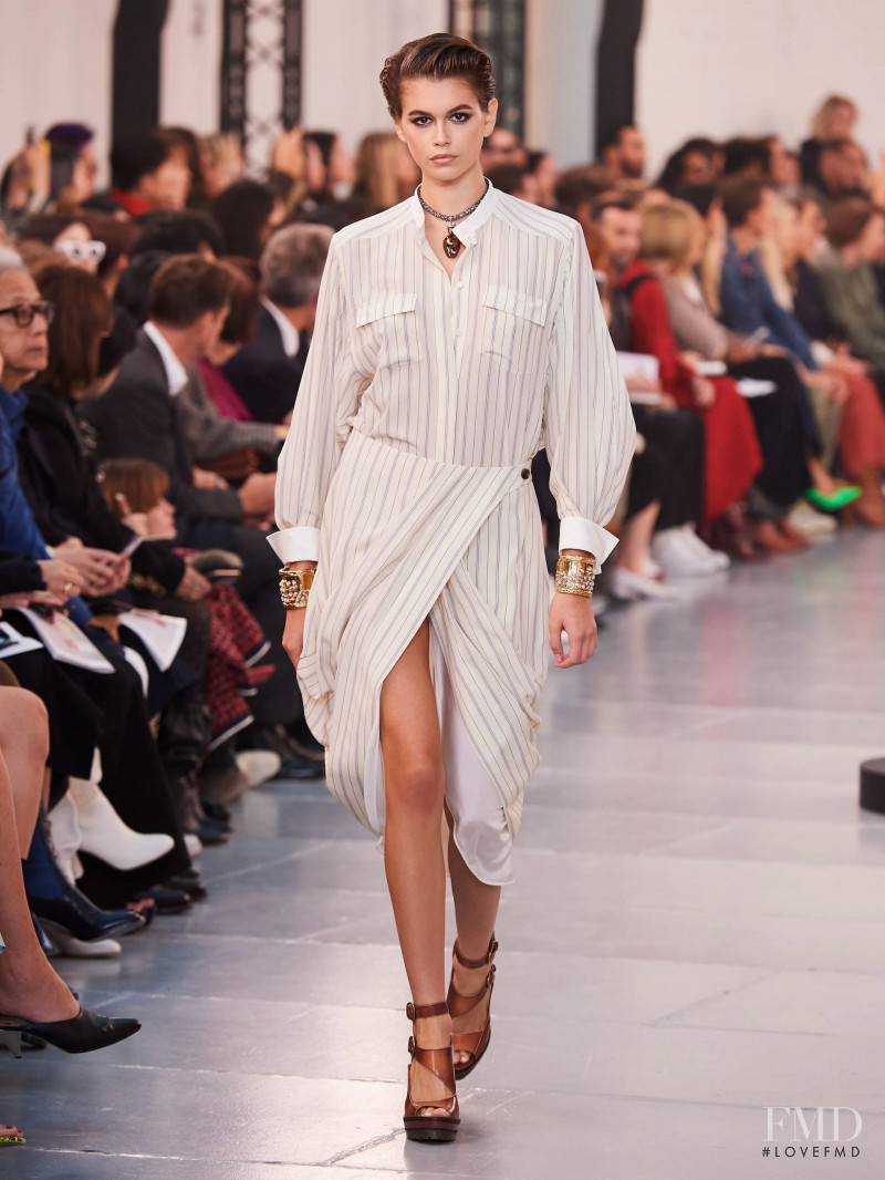 Kaia Gerber featured in  the Chloe fashion show for Spring/Summer 2020