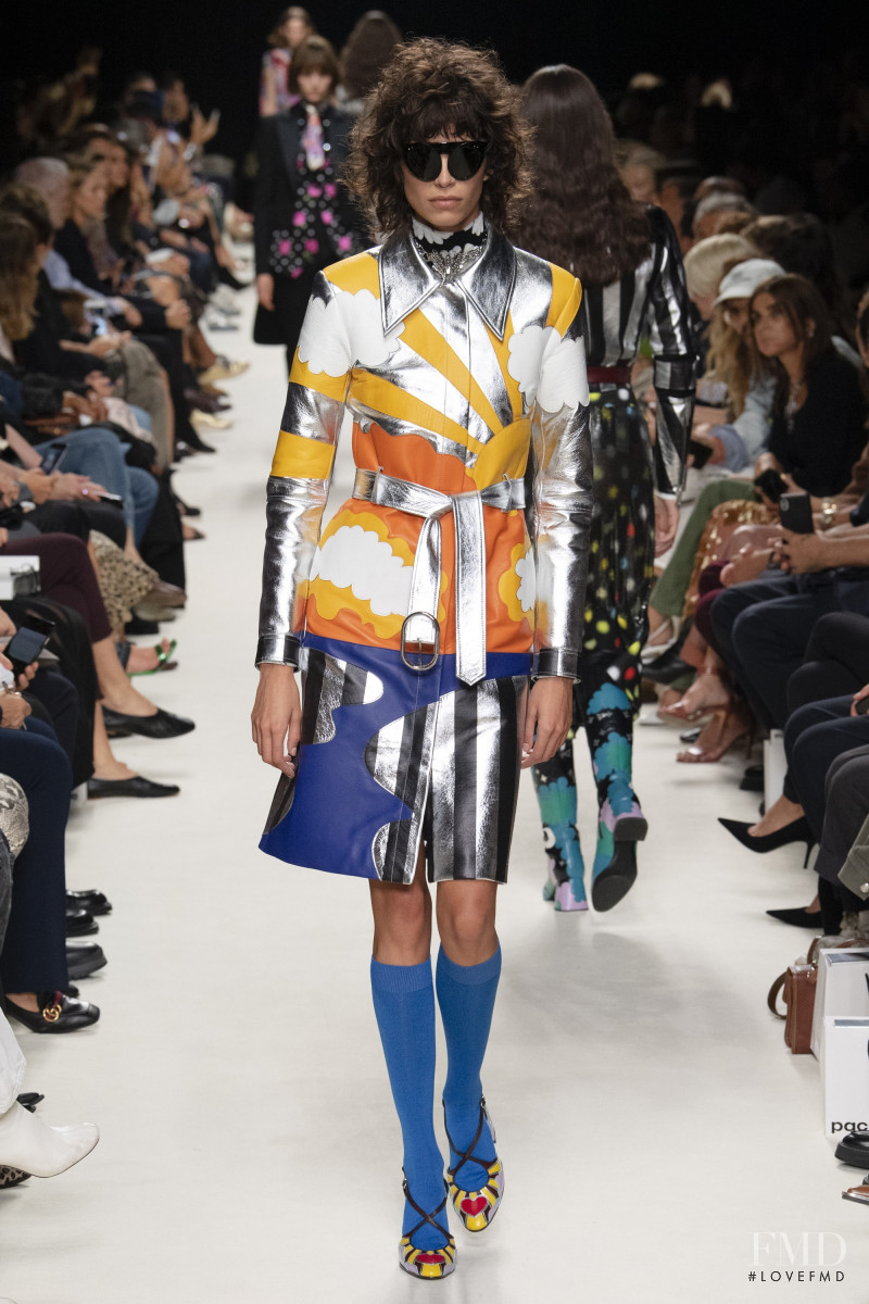 Mica Arganaraz featured in  the Paco Rabanne fashion show for Spring/Summer 2020