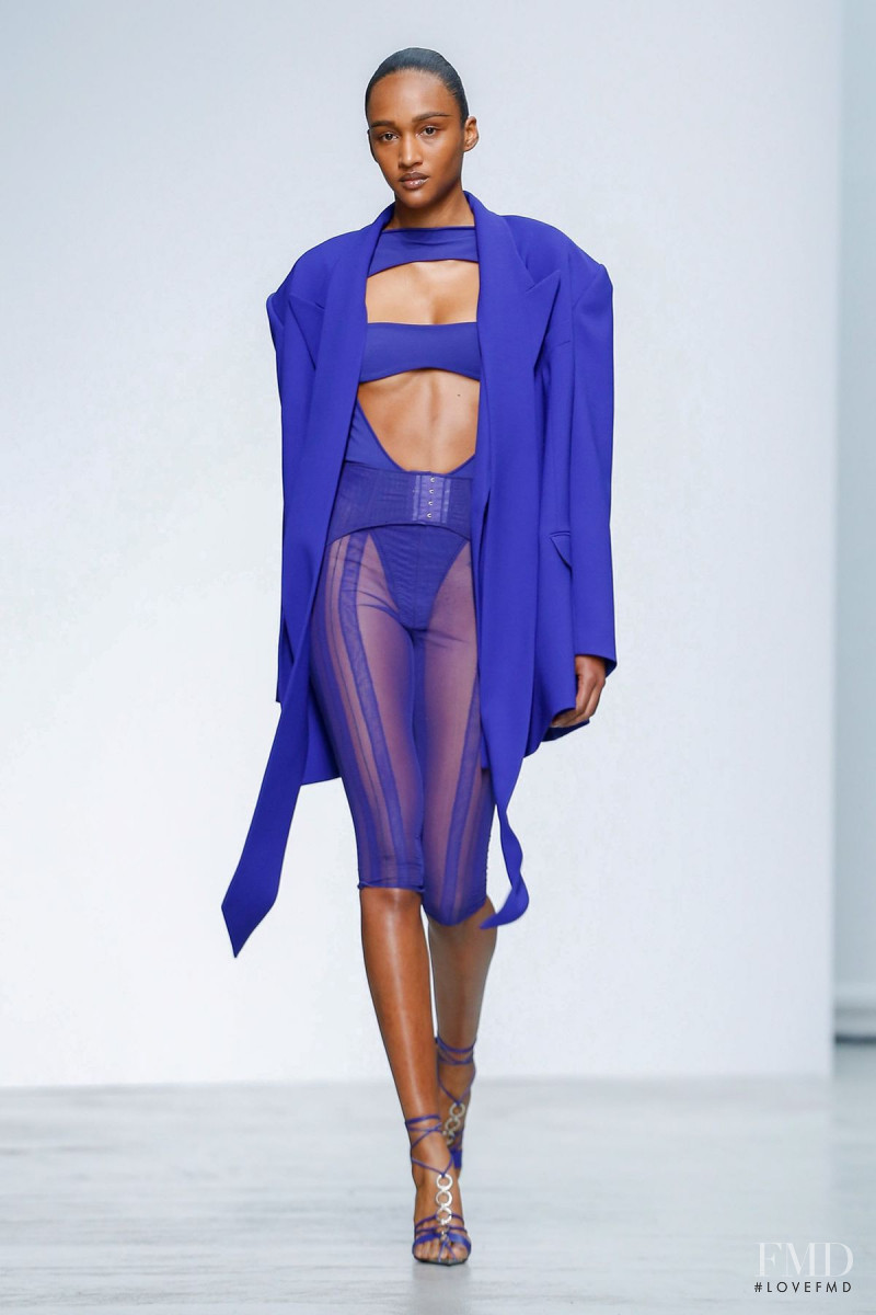Coralie Jean-Francois featured in  the Mugler fashion show for Spring/Summer 2020