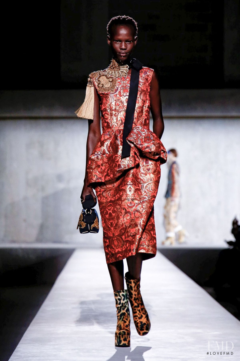 Shanelle Nyasiase featured in  the Dries van Noten fashion show for Spring/Summer 2020