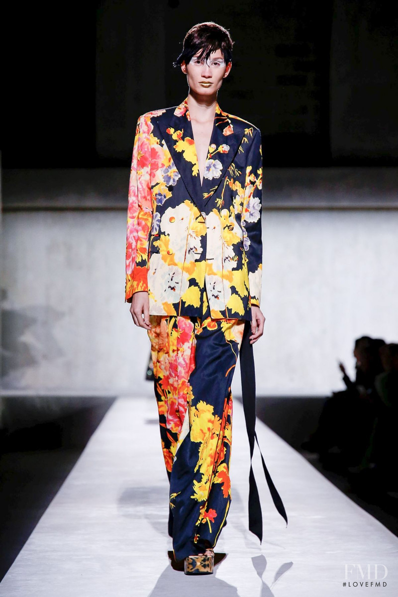 Katia Andre featured in  the Dries van Noten fashion show for Spring/Summer 2020