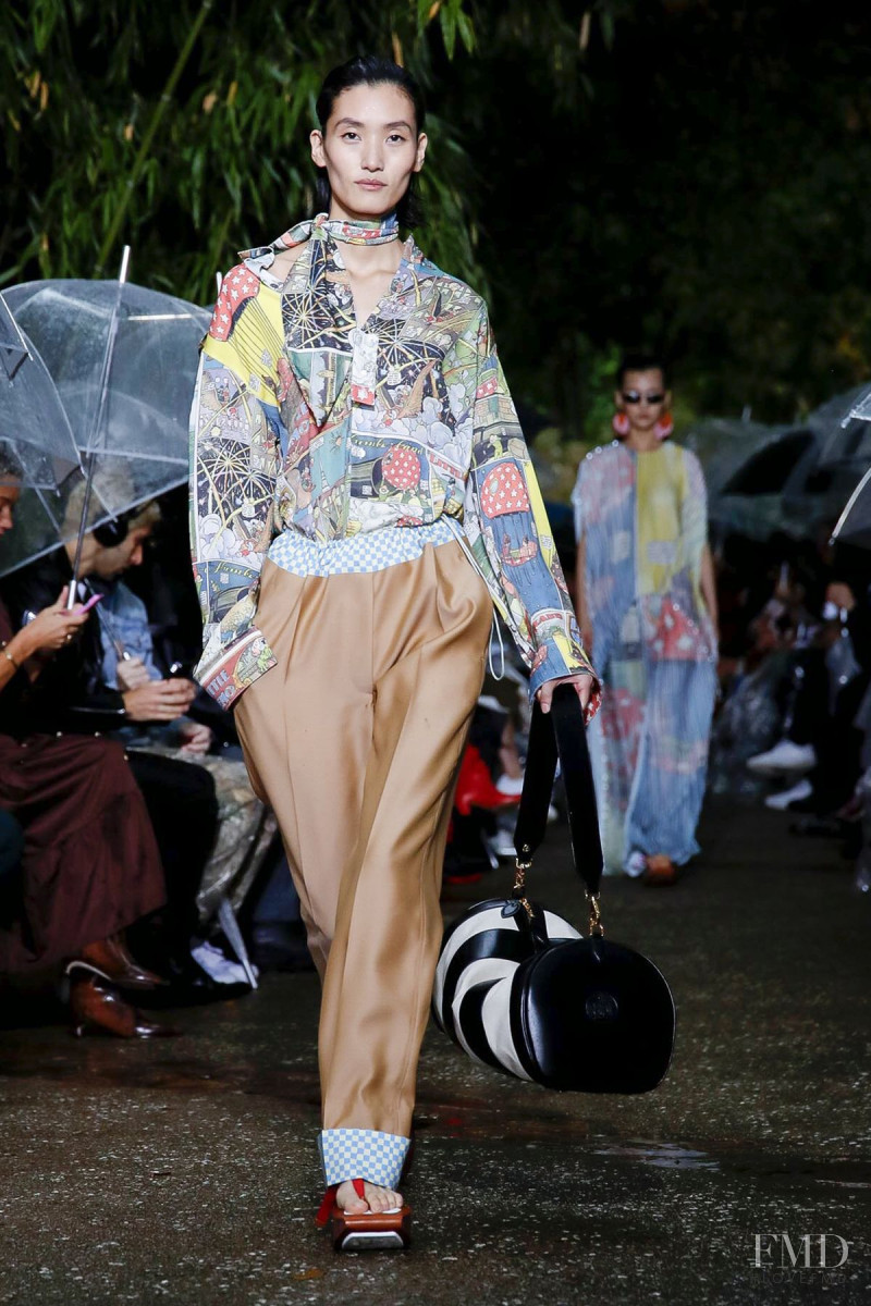 Lina Zhang featured in  the Lanvin fashion show for Spring/Summer 2020