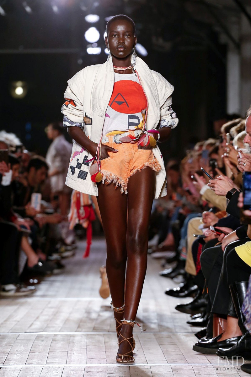 Adut Akech Bior featured in  the Isabel Marant fashion show for Spring/Summer 2020