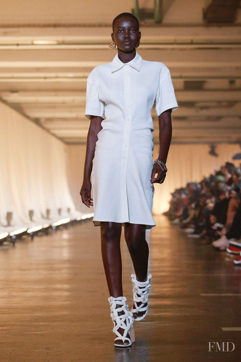 Adut Akech Bior featured in  the Off-White fashion show for Spring/Summer 2020