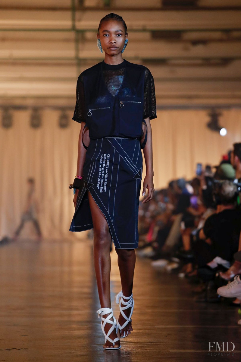 Amal Tobi Adebayo featured in  the Off-White fashion show for Spring/Summer 2020